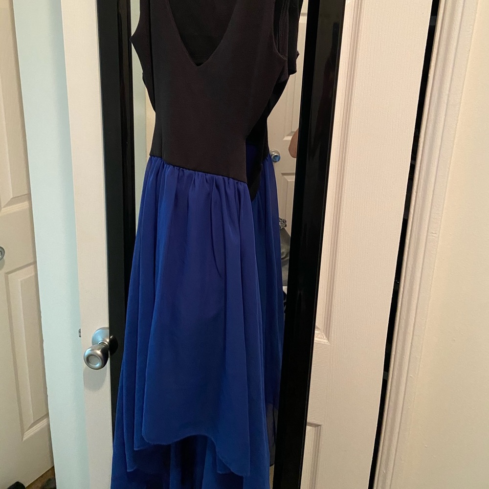Black and Blue only worn once high low maxi dress